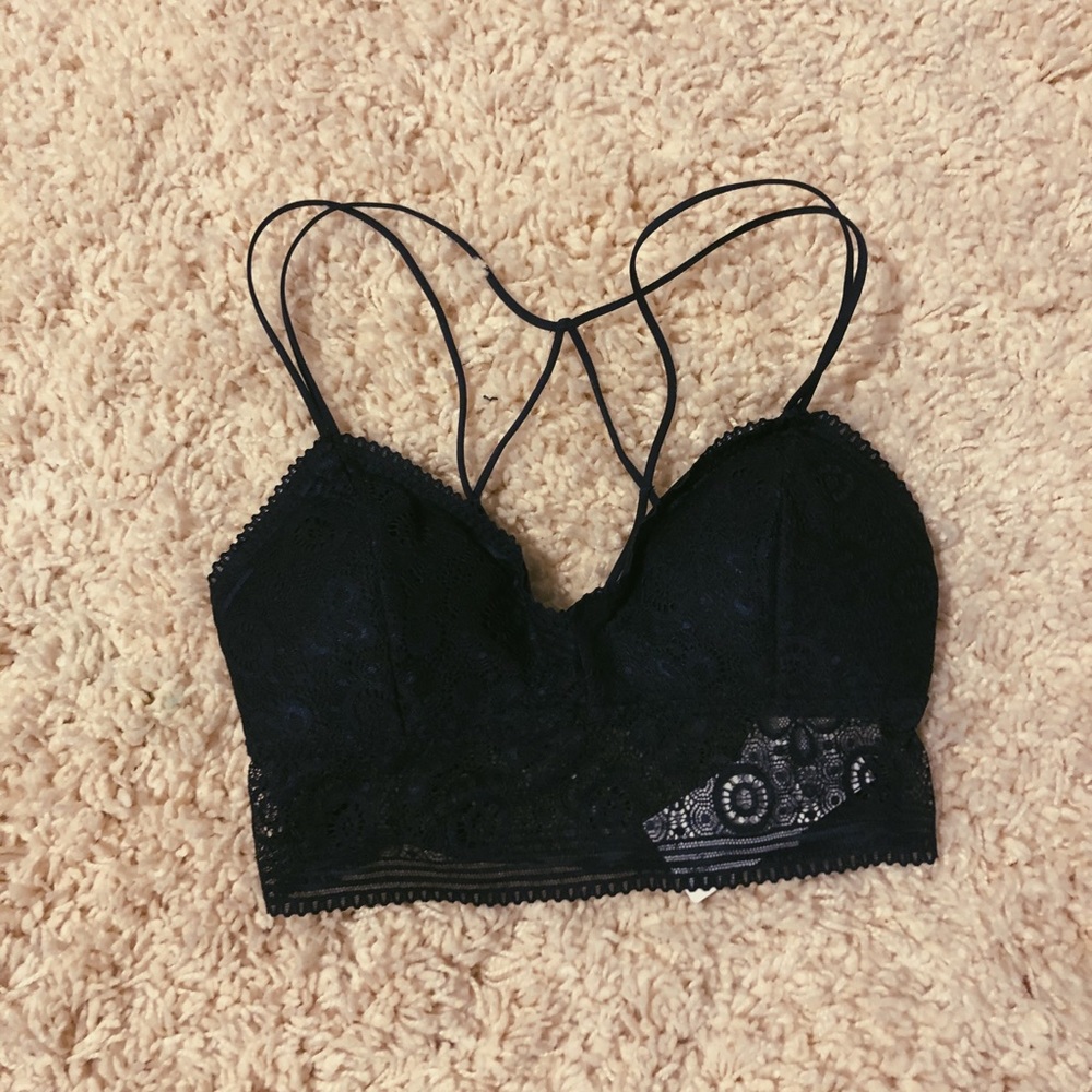 hollister navy blue lace bralette gilly hicks NWT